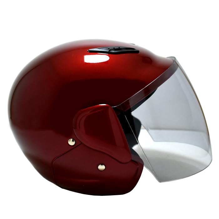 S.E.V. MARCHEL 半帽ヘルメット レッド Amazon.co.jp: ヘルメット セミジェットヘルメット バイク 半ヘル